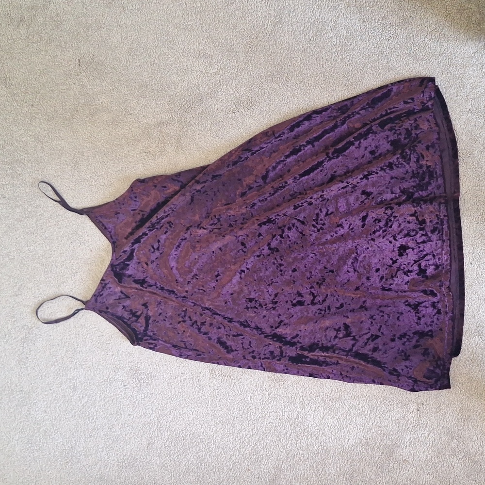 Velvet slip dress